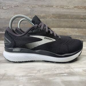 Brooks Ghost 16 Women's Size 8 Black White Running Shoes Sneakers 1204071B090